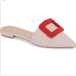 Something Navy Portia Mules sz 9